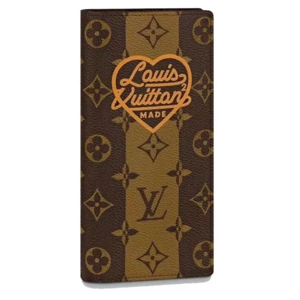 Louis Vuitton Brazza Monogram Stripes Coated Canvas Wallet Virgil Abloh x NIGO